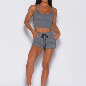 Bombshell Sportswear Gray Athletic Shorts